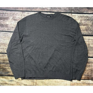 Duchamp London Sweater Men's XL Wool Blend Gray Crew Neck Pullover